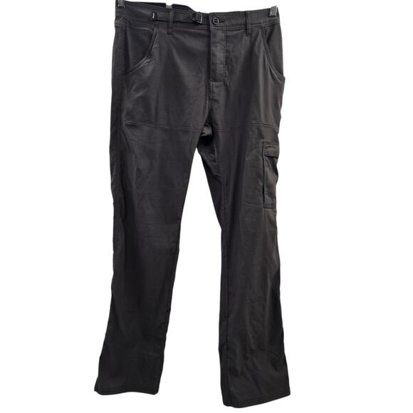 Prana Cargo Pants 33 x 32 Gray Outdoor Hiking Roll Up Vented Gorpcore Travel